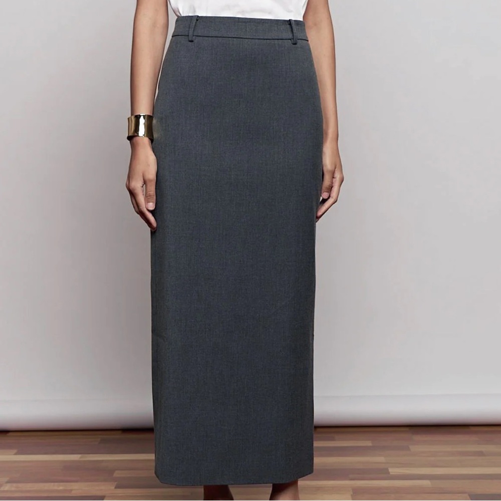 Pixie Market Nia Grey Maxi Skirt
